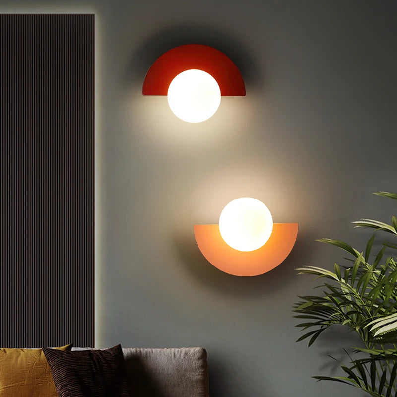 Afralia™ Nordic Glass Ball LED Wall Lamp: Elegance Redefined