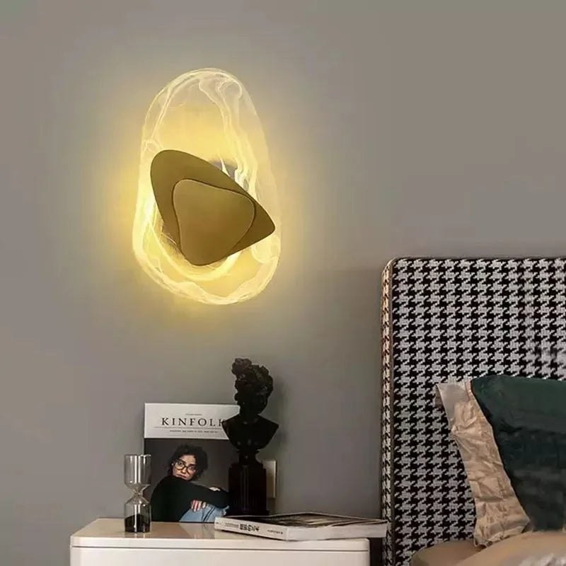 Luxury Irregular Graphic Wall Light by Afralia™ - Modern Bedroom Bedside Sconce