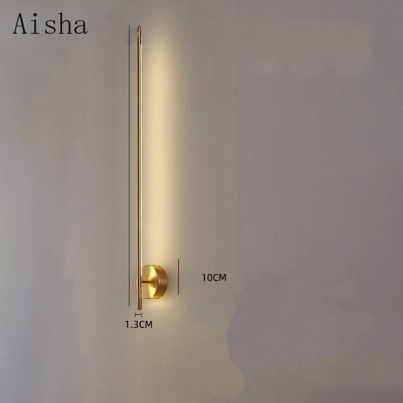 Afralia™ Nordic Style Long Strip Wall Lamps for Living Room Art Decor and Bedroom Lighting