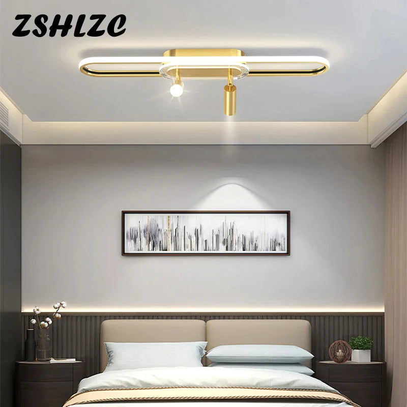 Afralia™ Modern LED Chandelier Ceiling Light for Living Dining Kitchen Bedroom Aisle