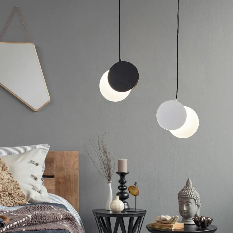 Afralia™ Modern LED Moon Pendant Light for Home, Restaurant, and Bar