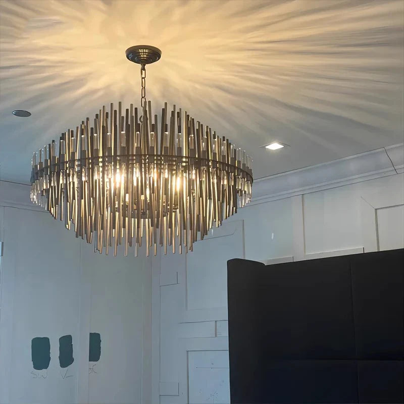 Afralia™ Copper Pendant Lights: Luxury Bronze Hanging Lamp for Stylish Room Renovation