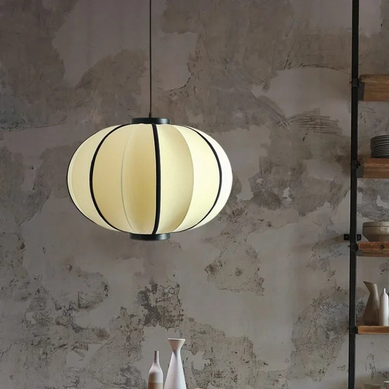 Afralia™ Modern Fabric Art LED Pendant Lights for Home Decor Hanging Lighting Fixture