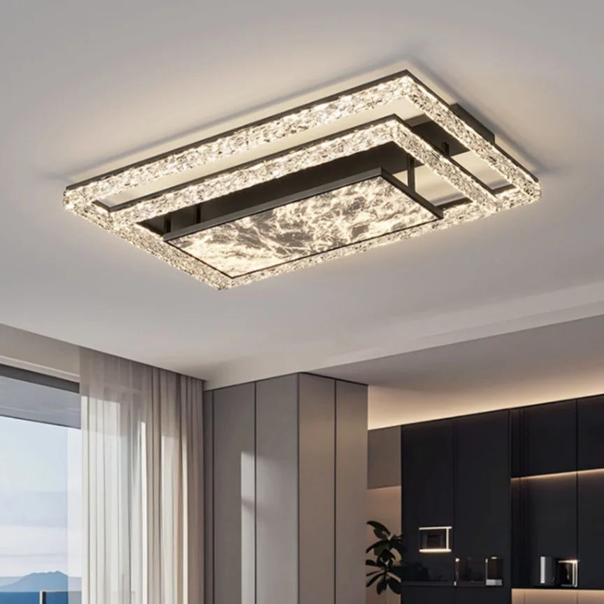 Afralia™ Luxury Modern Rectangular Ceiling Light - Italian Style