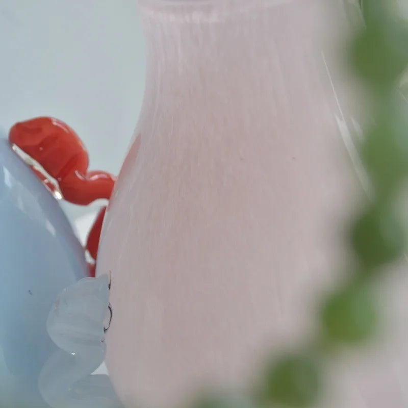 Afralia™ Glass Geometric Flower Vase Home Decor Art Bottle Floral Arrangement Accessory