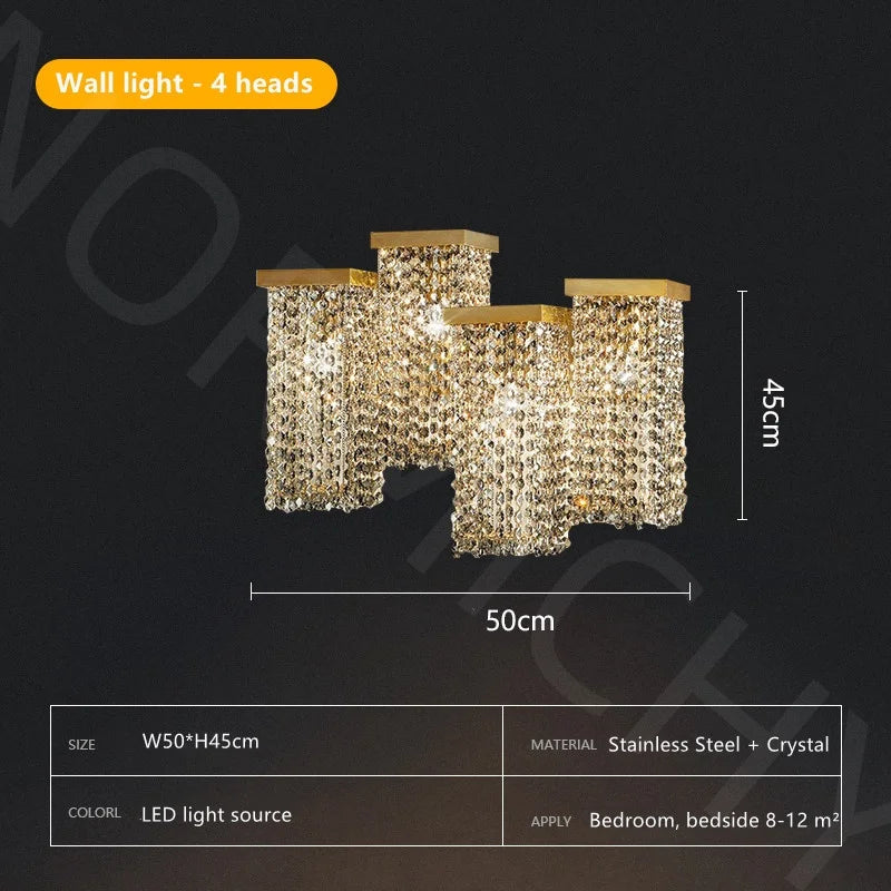 Afralia™ Modern Luxury Crystal Pendant Chandelier for Dining Room and Kitchen