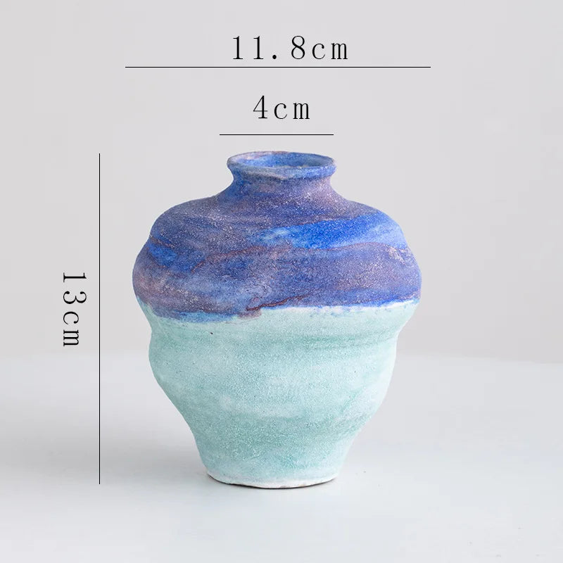 Afralia™ Gradient Ceramic Vase - Tabletop Floral Decoration