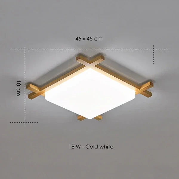 Afralia™ Wood Flush Mount Ceiling Light for Living Room Bedroom