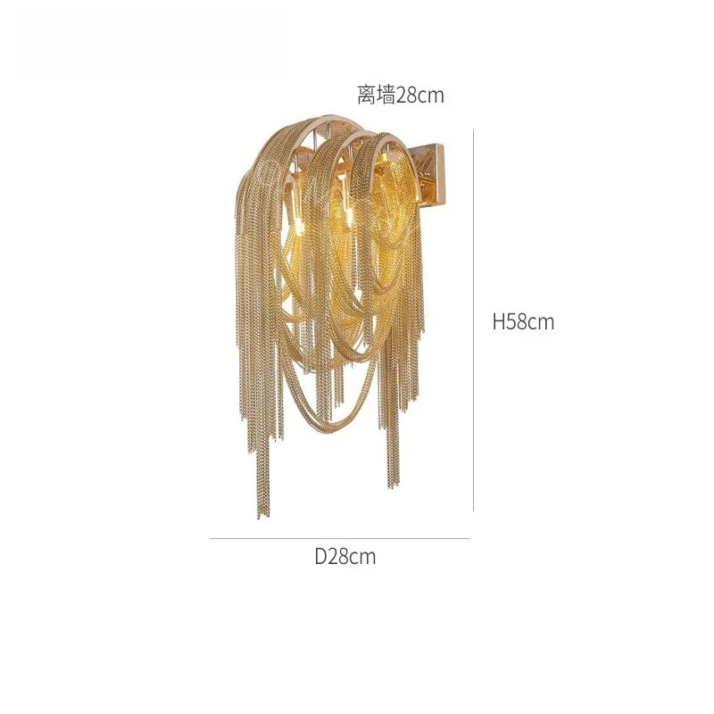 Afralia™ Round Tassel Chandelier: Nordic Light Luxury for Living & Dining Rooms