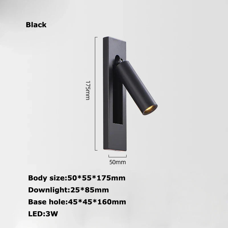 Afralia™ Rotatable LED Wall Sconce, Bedside Reading Light for Bedroom