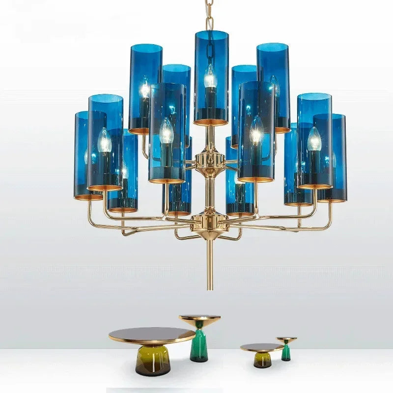 Afralia™ American Lustre Glass Chandelier LED Pendant Light Fixture