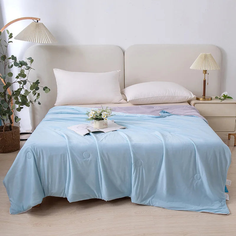 Afralia™ Double Side Ice Cream Air Conditioning Quilt: Soft, Breathable, Machine Washable Summer Blanket