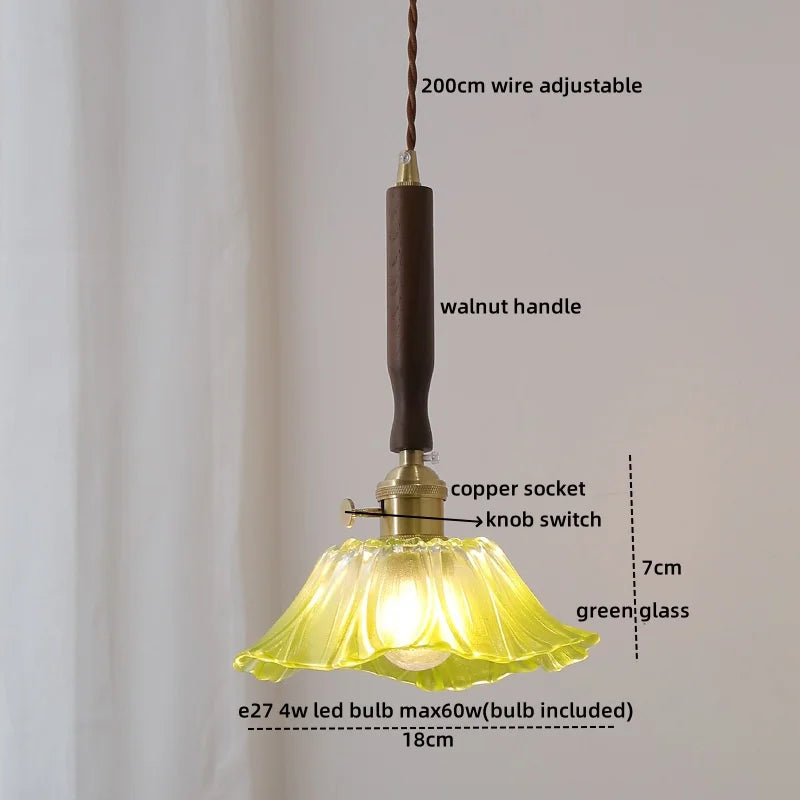 Afralia™ Copper Glass Pendant Lights Modern LED Hanging Lamp for Kitchen, Bedroom, Living Room