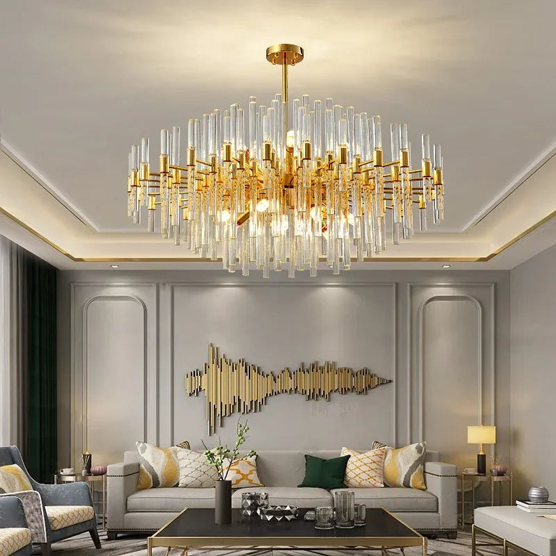 Afralia™ Nordic Crystal Chandelier Ceiling Light for Home Decor