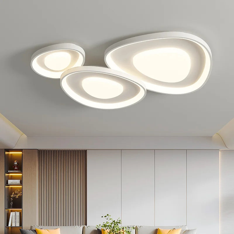 Afralia™ Nordic White LED Chandelier - Ceiling Mounted Whole House Light Combination