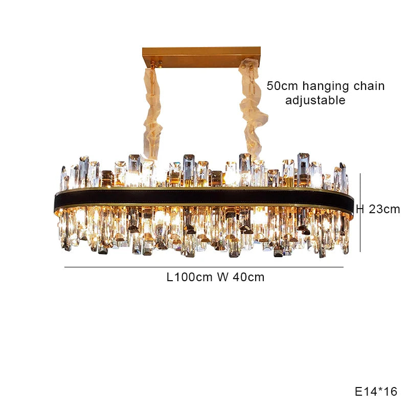 Afralia™ Crystal Leather Chandelier | Modern LED Lustres for Living Room & Dining Room