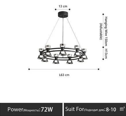 Afralia™ Luxury Nordic LED Round Pendant Light for Home Decor and Indoor Lighting