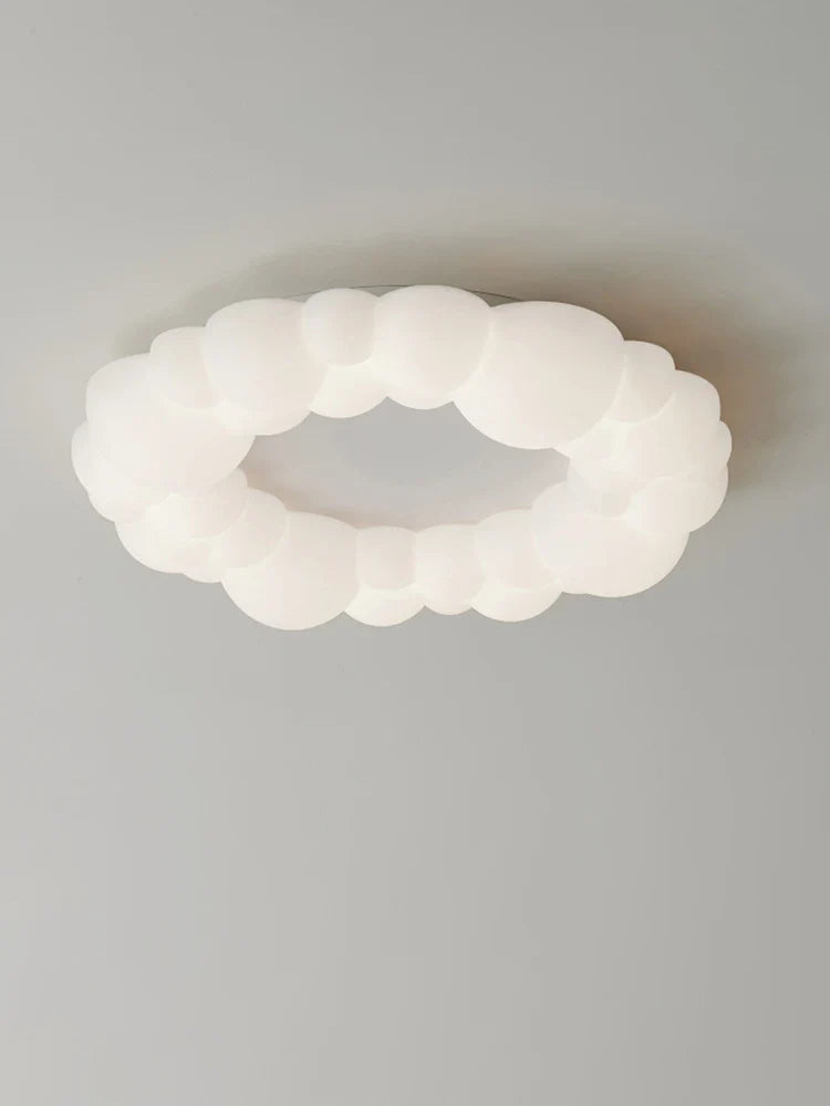 Afralia™ Cloud LED Chandelier Modern Nordic Ceiling Lamp Ring Lighting