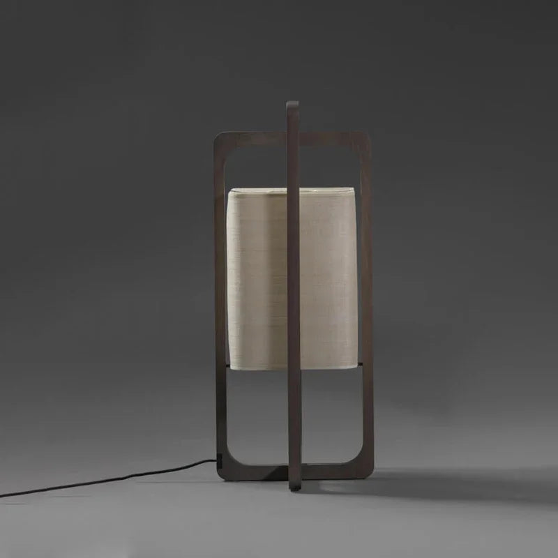 Afralia™ Minimalist Fabric Art Wood Floor Lamp LED E27 for Home Decor, Study, Teahouse, Bedroom