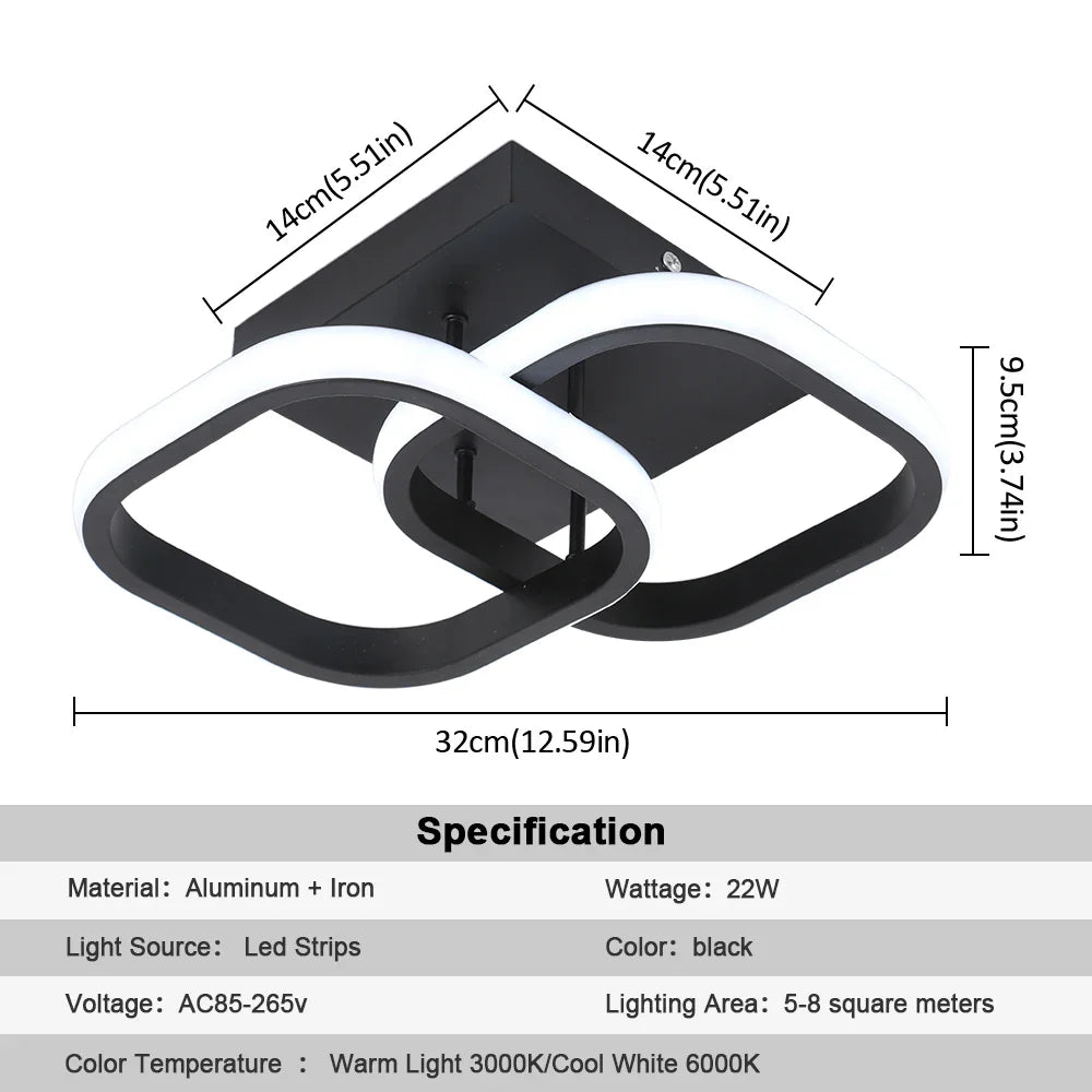 Afralia™ Acrylic Chandelier Light Modern Minimalist Ceiling Lamp for Living Dining Bedroom