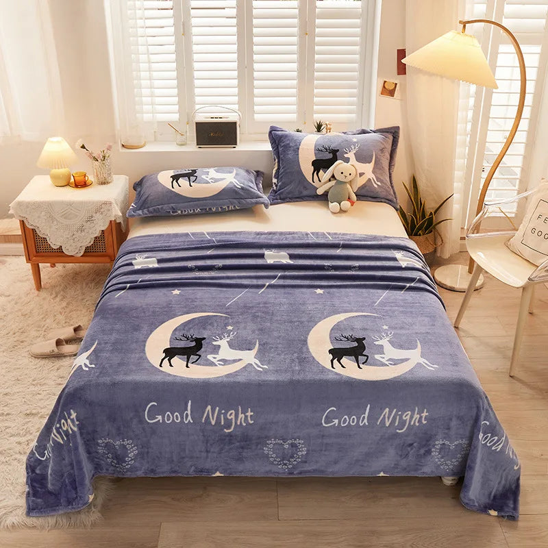 Afralia™ Nordic Flannel Sofa Blanket - Multi-Functional Spring & Autumn Shawl for Adults & Kids