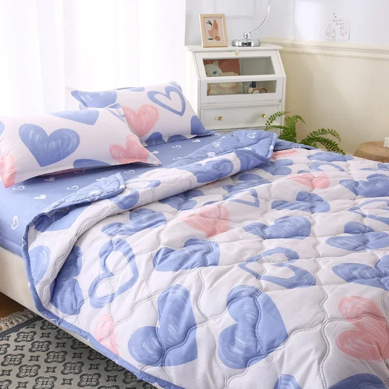 Afralia™ Summer Quilt Set - Soft & Lightweight Comforter Single Double Blanket