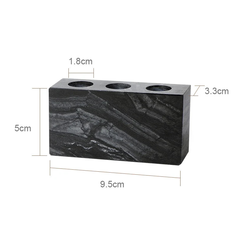 Afralia™ Tree Black Marble Bathroom Accessories Set: Toothbrush Holder, Soap Dispenser, Soap Dish