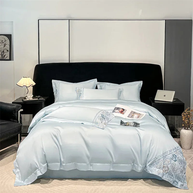 Afralia™ Lyocell Cotton Bed Linens Set Queen King Size