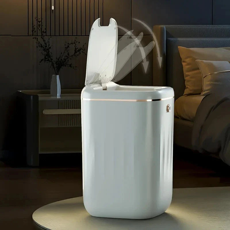 Afralia™ Smart UV Sensor Trash Bin for Kitchen Bathroom Wastebasket