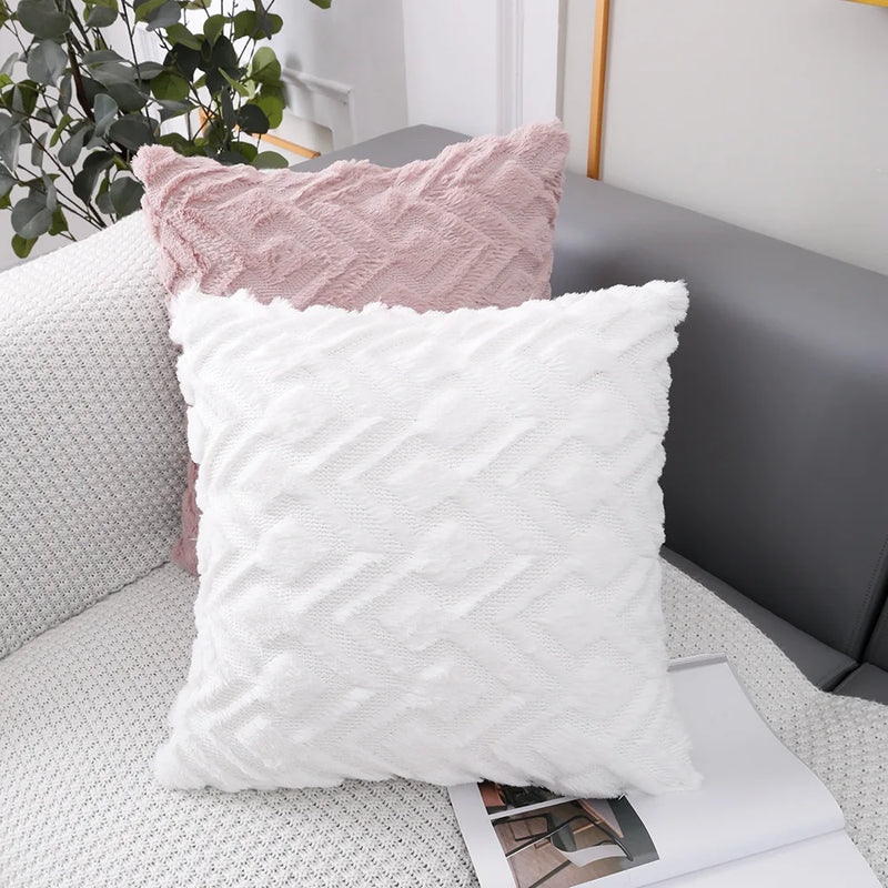 Afralia™ Geometric Soft Cushion Cover 45x45cm - Simple Stylish Home Decor for Sofa & Living Room