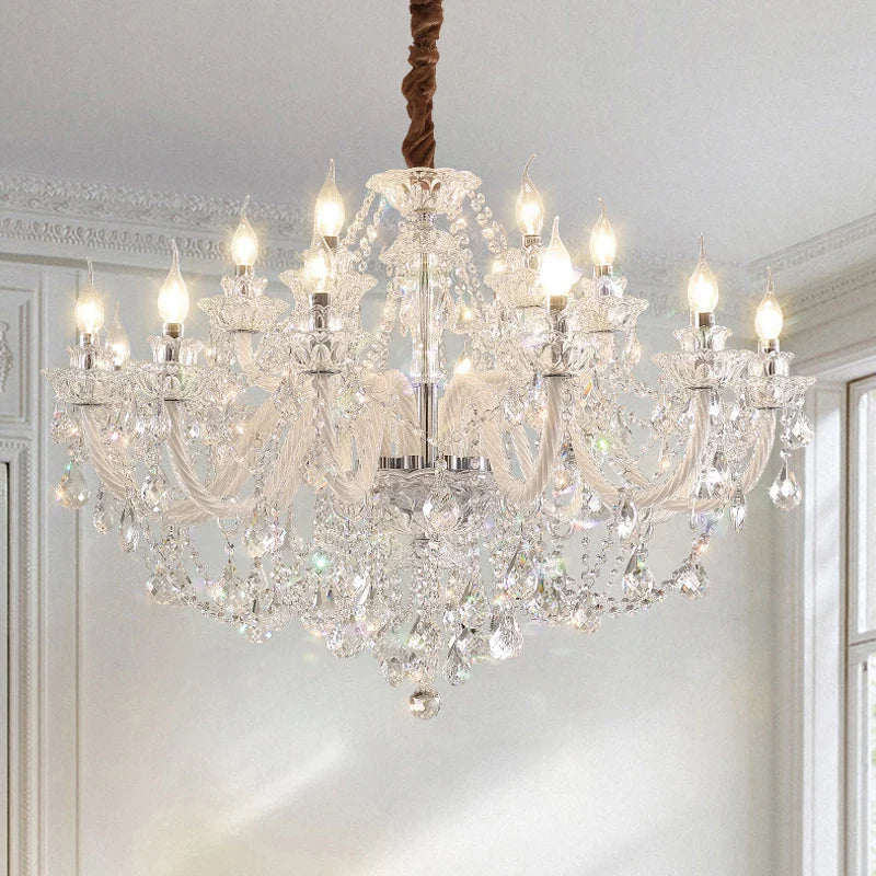 Afralia™ Crystal Chandeliers: Luxury LED Ceiling Pendant Lights for Elegant Villa Living Room