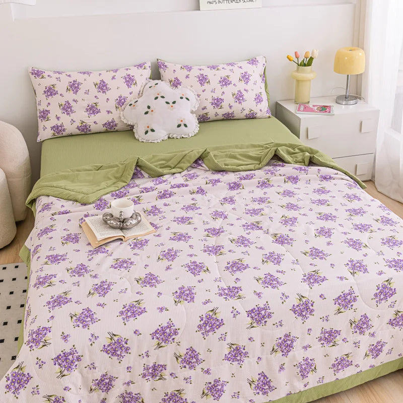 Afralia™ Summer Soybean Fiber Quilt: Cool Air Conditioning Blanket for Home & Office