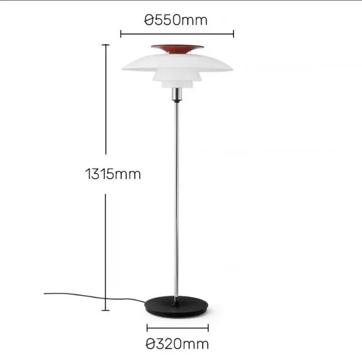 Afralia™ Nordic Metal Glass Floor Lamp with E27 Bulb