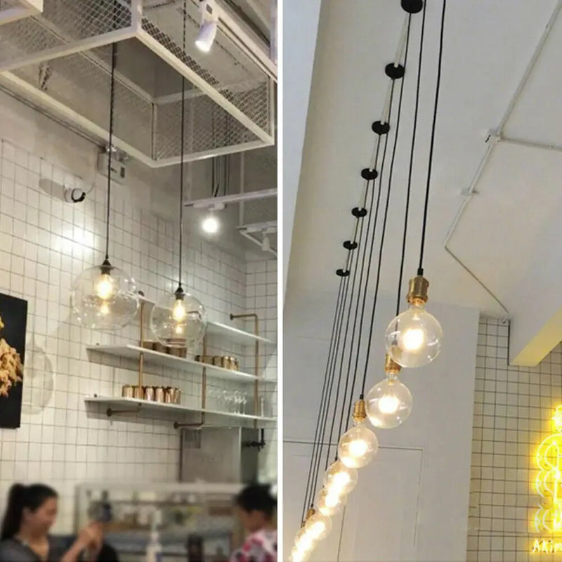 Afralia™ Vintage Industrial Ceiling Pendant Light Base, Simple Retro E27 Lamp Holder Fitting