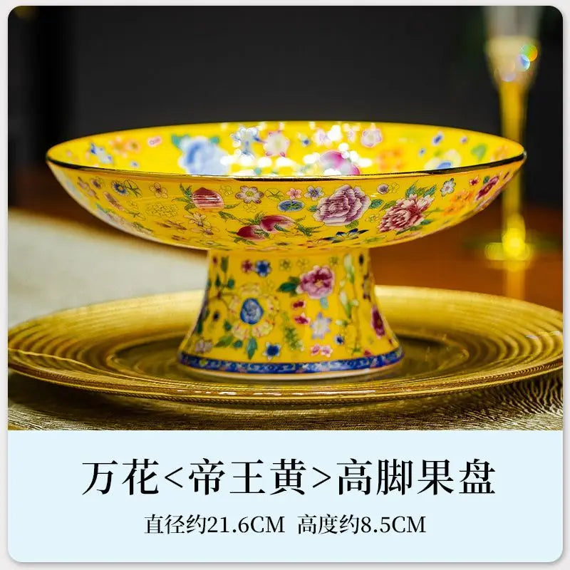 Afralia™ Ceramic Fruit Plate Large Capacity for Living Room Home Decor Refreshment