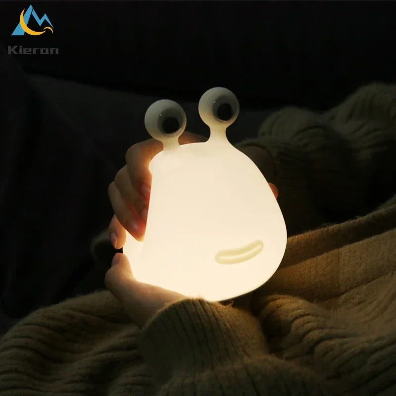 Afralia™ Cartoon Slug Night Light: Silicone LED Lamp for Bedroom, Baby Feeding, Room Decor