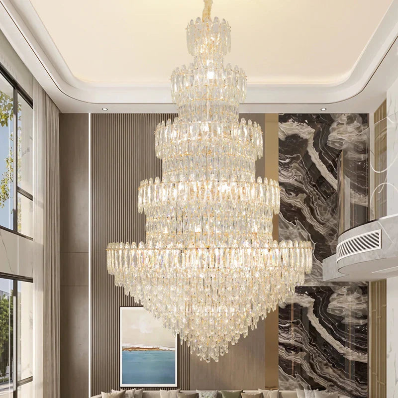 Afralia™ Luxury Crystal Chandelier: Modern European Style Main Dining Room & Living Room Lighting