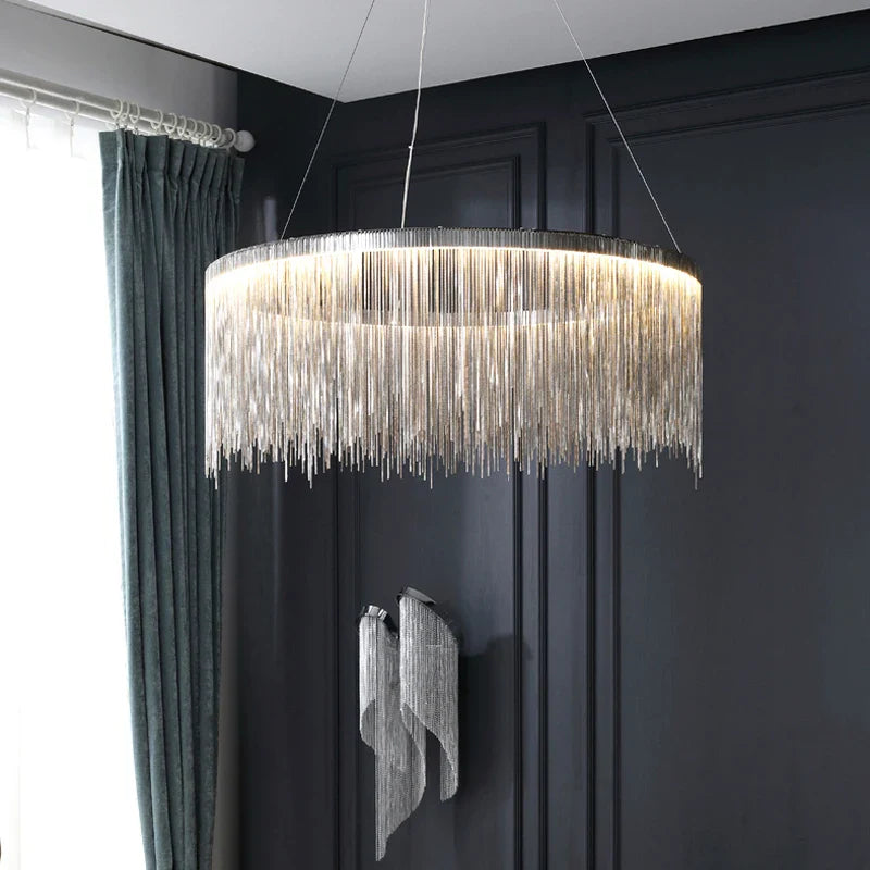 Afralia™ Tassel Chandelier: Postmodern Luxury Villa Dining Room Lamp