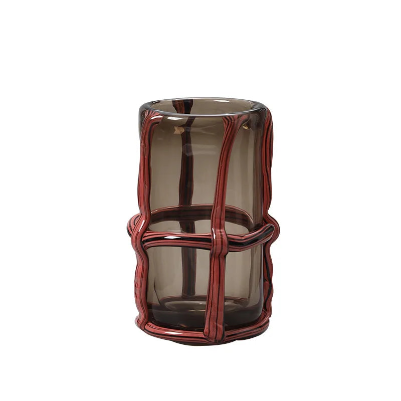 Afralia™ Clear Glass Cross Flower Vase - Home Decor & Terrarium Display