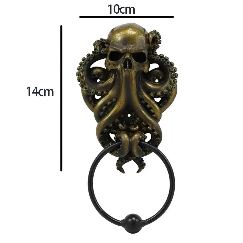 Afralia™ Octopus Knocker Hook Wall Decor Resin Sculpture, Realistic Home Decoration Accessories