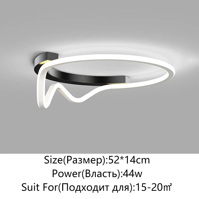 Afralia™ Geometry Round LED Ceiling Light for Home Decor