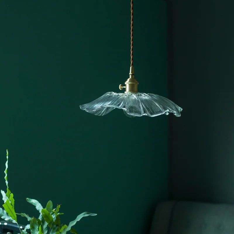 Afralia™ Nordic Brass Glass LED Pendant Lamp for Home Decor