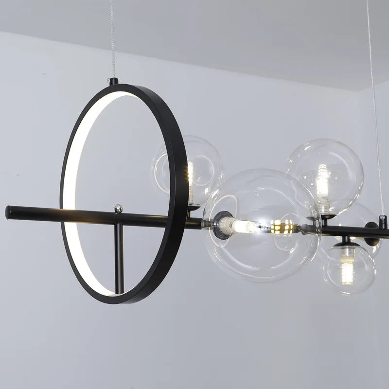 Afralia™ Nordic Glass Ball Chandelier for Home Decor and Lighting