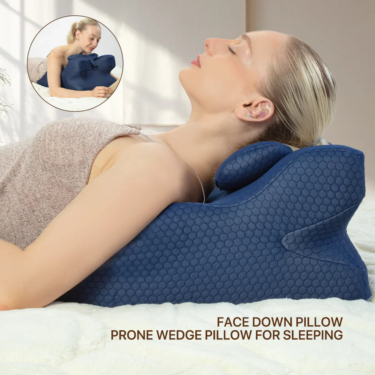 Afralia™ Memory Foam Bed Wedge Pillow for Back and Neck Pain Relief
