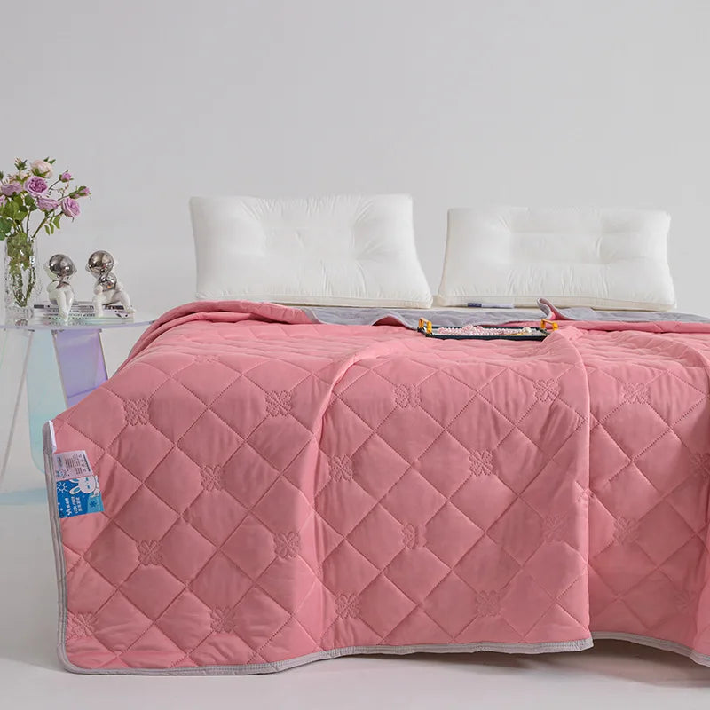 Afralia™ Summer Thin Silk Quilt, Lightweight Cool Silk Air-Conditioned Blanket