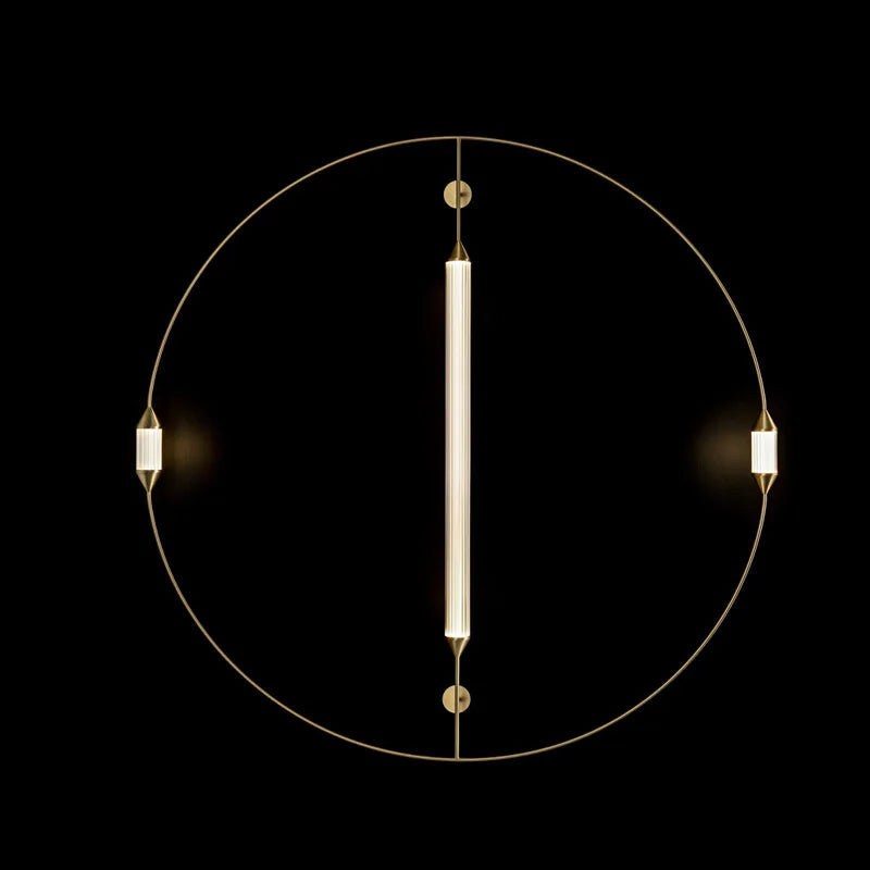 Afralia™ Gold LED Glass Tube Chandelier, Modern Luxury Ceiling Light Fixture