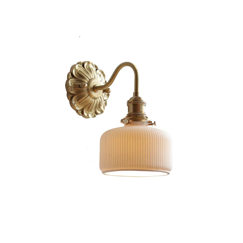 Afralia™ Ceramic LED Wall Lights: Modern Japan Style Copper Base Sconce for Home Decor