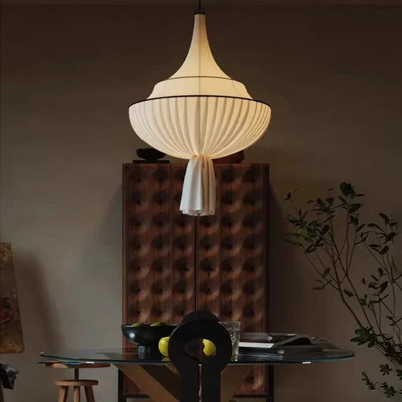 Afralia™ Wabi Sabi Cloth Chandelier: Retro Living Room Dining Bedroom Decor Pendant Lights