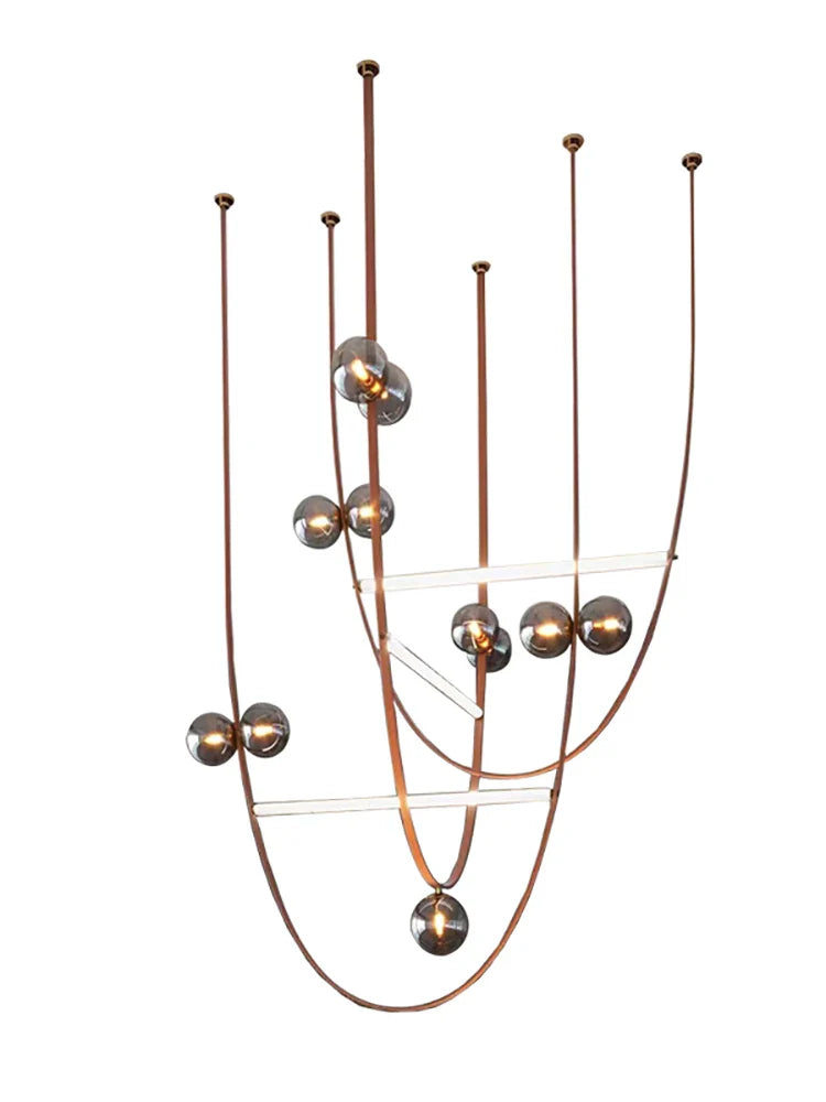Afralia™ Leather Chandeliers 2023 LED Minimalist Home Decor Lighting for Living Room