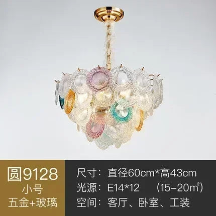 Afralia™ Glass Shade LED Chandelier for Bedroom Living Room Dining Decor